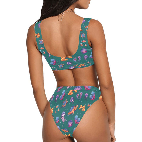 Sea-Life-Womens-Bikini-Set-Sea-Moss-Green-Model-Back-View