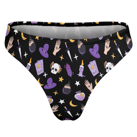 Witch-Core-Womens-Thong-Black-Product-Back-View
