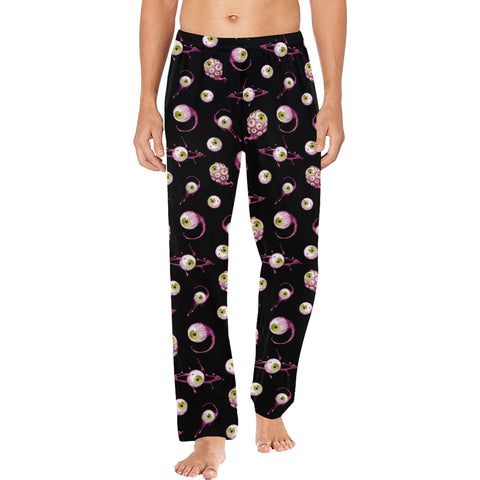 Eye-Love-You-Men's-Pajamas-Light-Green-Model-Front-View