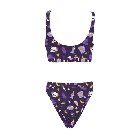 Witch-Core-Womens-Bikini-Set-Dark-Purple-Back-View