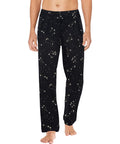 Astrology-Mens-Pajama-Black-Model-Front-View