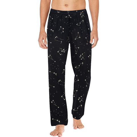 Astrology-Mens-Pajama-Black-Model-Front-View