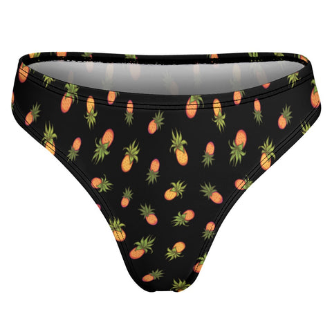 Pineapple-Womens-Thong-Black-Product-Back-View