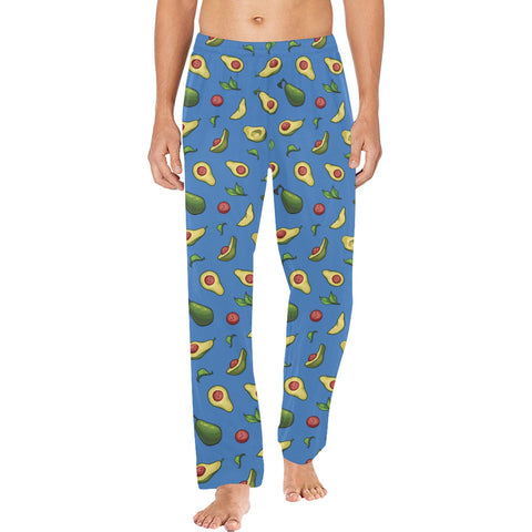 Happy-Avocado-Mens-Pajama-Blue-Model-Front-View
