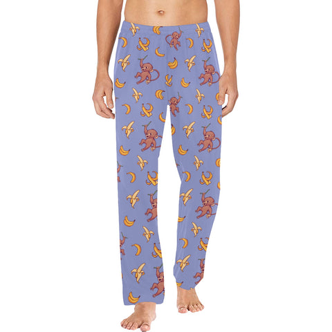 Baby-Monkey-Mens-Pajama-Cornflower-Blue-Model-Front-View