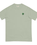 Four-Leaf-Clover-Embroidered-T-Shirt-Bay-Front-View