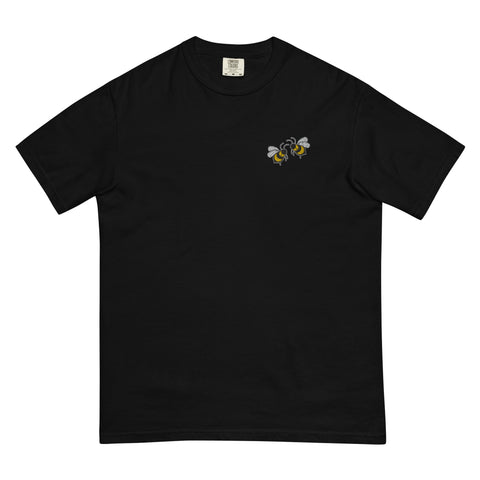 Bee-Mine-Embroidered-T-Shirt-Black-Front-View