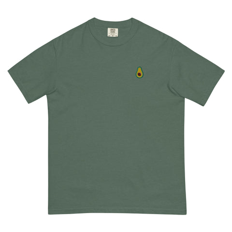 Avocado-Embroidered-T-Shirt-Forest-Green-Front-View