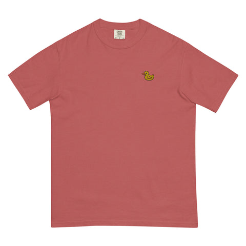 Rubber-Duck-Embroidered-T-Shirt-Crimson-Front-View