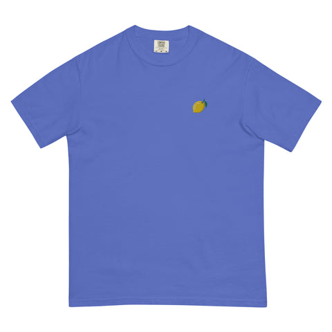 Lemon-Embroidered-T-Shirt-Flo-Blue-View-Front-View