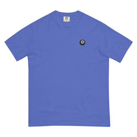 Magic-Eight-Ball-Embroidered-T-Shirt-Flo-Blue-Front-View