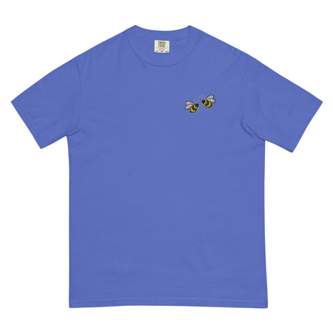 Bee-Mine-Embroidered-T-Shirt-Flo-Blue-Front-View