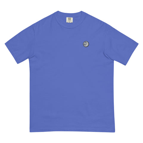 Full-Moon-Embroidered-T-Shirt-Flo-Blue-Front-View