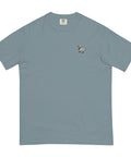 Waddling-Goose-Embroidered-T-Shirt-Ice-Blue-Front-View
