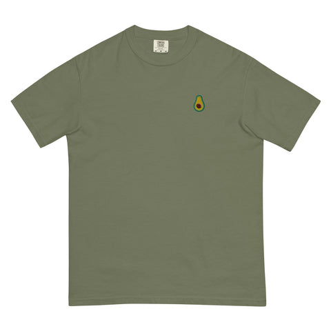 Avocado-Embroidered-T-Shirt-Moss-Front-View
