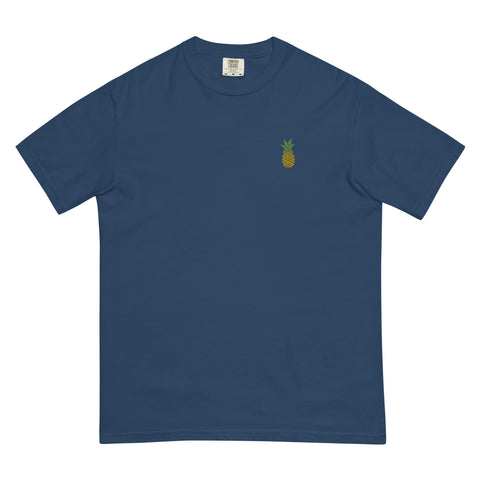 Pineapple-Embroidered-T-Shirt-True-Navy-Front-View