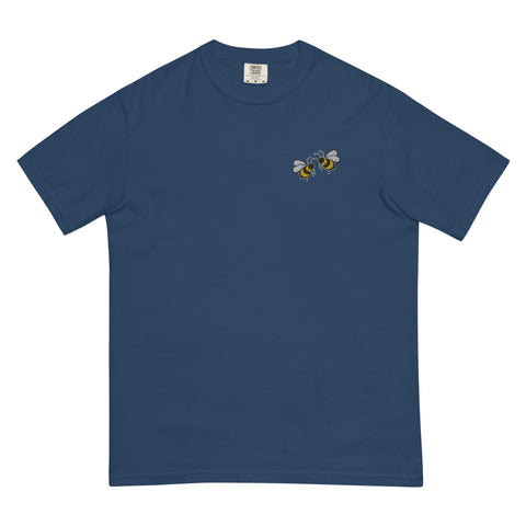 Bee-Mine-Embroidered-T-Shirt-True-Navy-Front-View