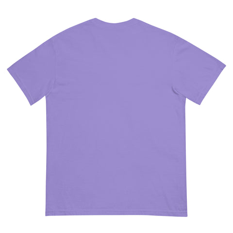 Pepperoni-Pizza-Embroidered-T-Shirt-Violet-Back-View