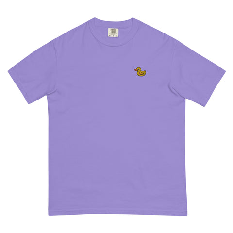 Rubber-Duck-Embroidered-T-Shirt-Violet-Front-View