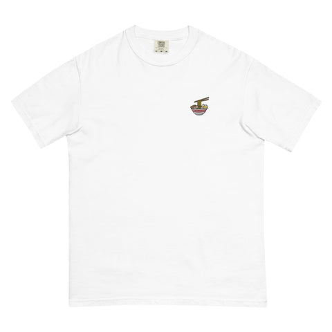 Ramen-Bowl-Embroidered-T-Shirt-White-Front-View