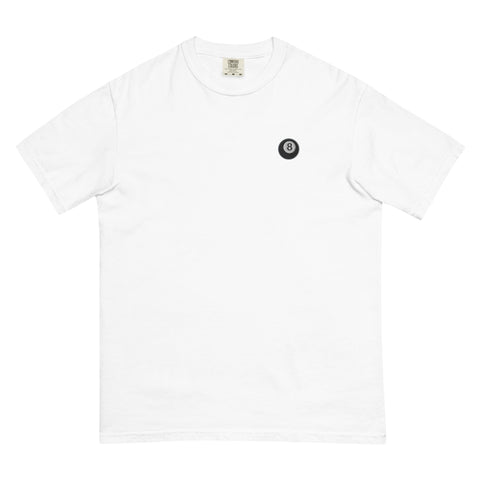 Magic-Eight-Ball-Embroidered-T-Shirt-White-Front-View