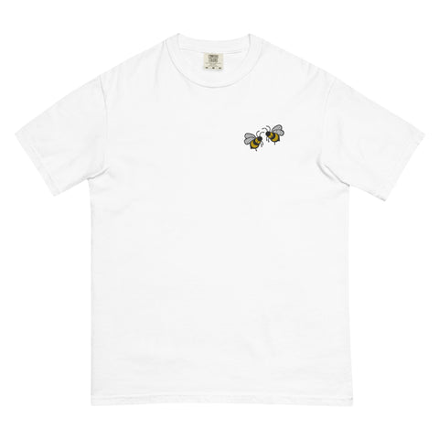 Bee-Mine-Embroidered-T-Shirt-White-Front-View