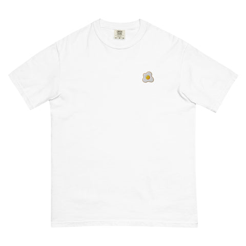 Sunny-Side-Up-Embroidered-T-Shirt-White-Front-View