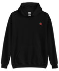 Strawberry-Embroidered-Hoodies-Black-Front-View