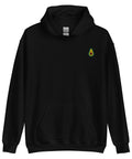 Avocado-Embroidered-Hoodies-Black-Front-View
