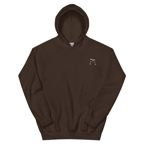 Wine-Embroidered-Hoodies-Dark-Chocolate-Front-View