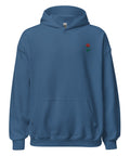 Rose-Embroidered-Hoodies-Indigo-Blue-Front-View