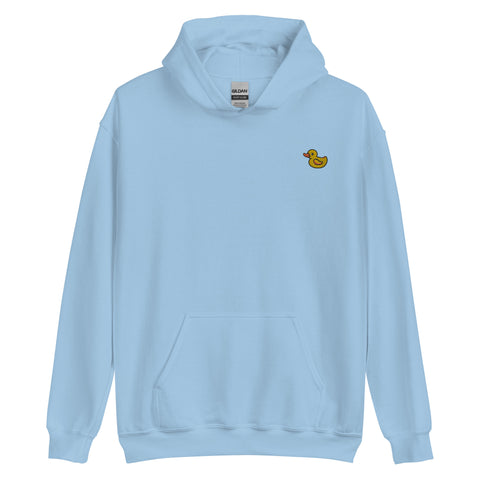 Rubber-Duck-Embroidered-Hoodies-Light-Blue-Front-View