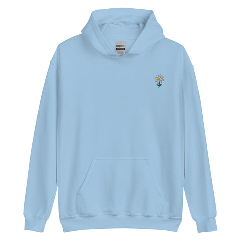 Daisy-Embroidered-Hoodies-Light-Blue-Front-View