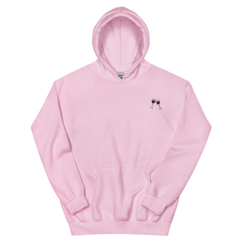 Wine-Embroidered-Hoodies-Light-Pink-Front-View