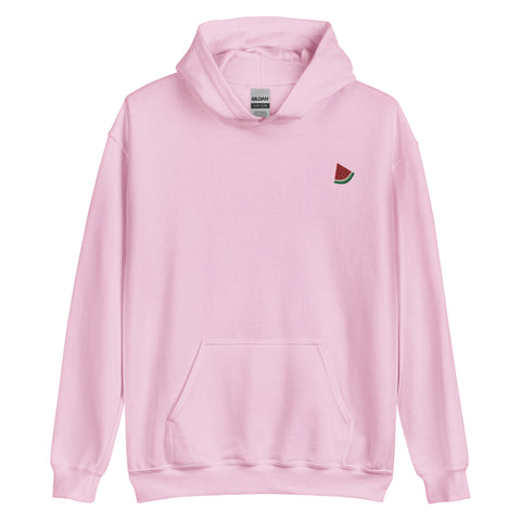Watermelon-Embroidered-Hoodies-Light-Pink-Front-View