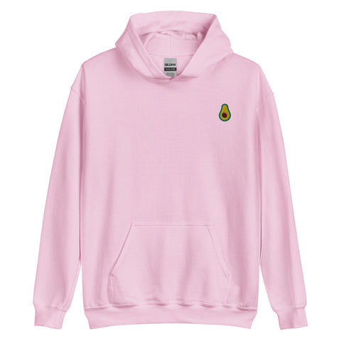 Avocado-Embroidered-Hoodies-Light-Pink-Front-View