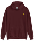 Lemon-Embroidered-Hoodies-Maroon-Front-View