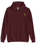 Avocado-Embroidered-Hoodies-Maroon-Front-View