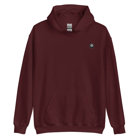 Magic-Eight-Ball-Embroidered-Hoodies-Maroon-Front-View