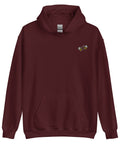 Bee-Mine-Embroidered-Hoodies-Maroon-Front-View