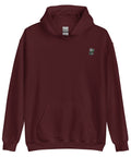 Panda-Embroidered-Hoodies-Maroon-Front-View