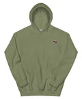 Wine-Embroidered-Hoodies-Military-Green-Front-View