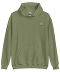 Daisy-Embroidered-Hoodies-Military-Green-Front-View
