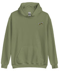Bee-Mine-Embroidered-Hoodies-Military-Green-Front-View