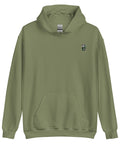 Panda-Embroidered-Hoodies-Military-Green-Front-View