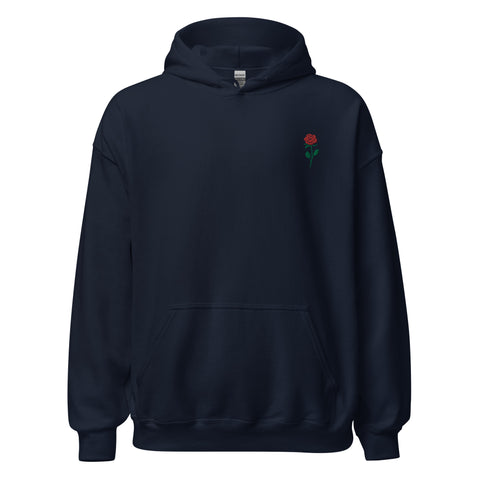Rose-Embroidered-Hoodies-Navy-Front-View