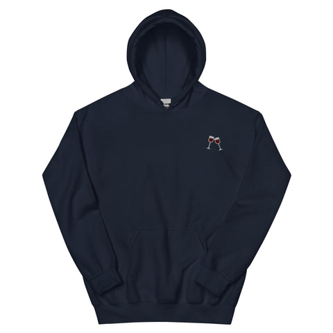 Wine-Embroidered-Hoodies-Navy-Front-View