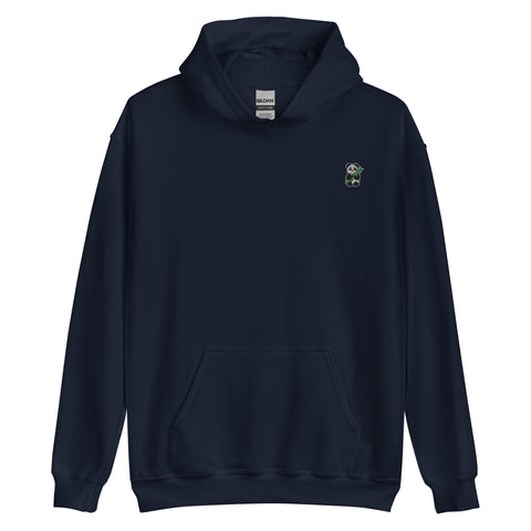Panda-Embroidered-Hoodies-Navy-Front-View