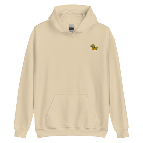 Rubber-Duck-Embroidered-Hoodies-Sand-Front-View