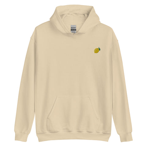 Lemon-Embroidered-Hoodies-Sand-Front-View